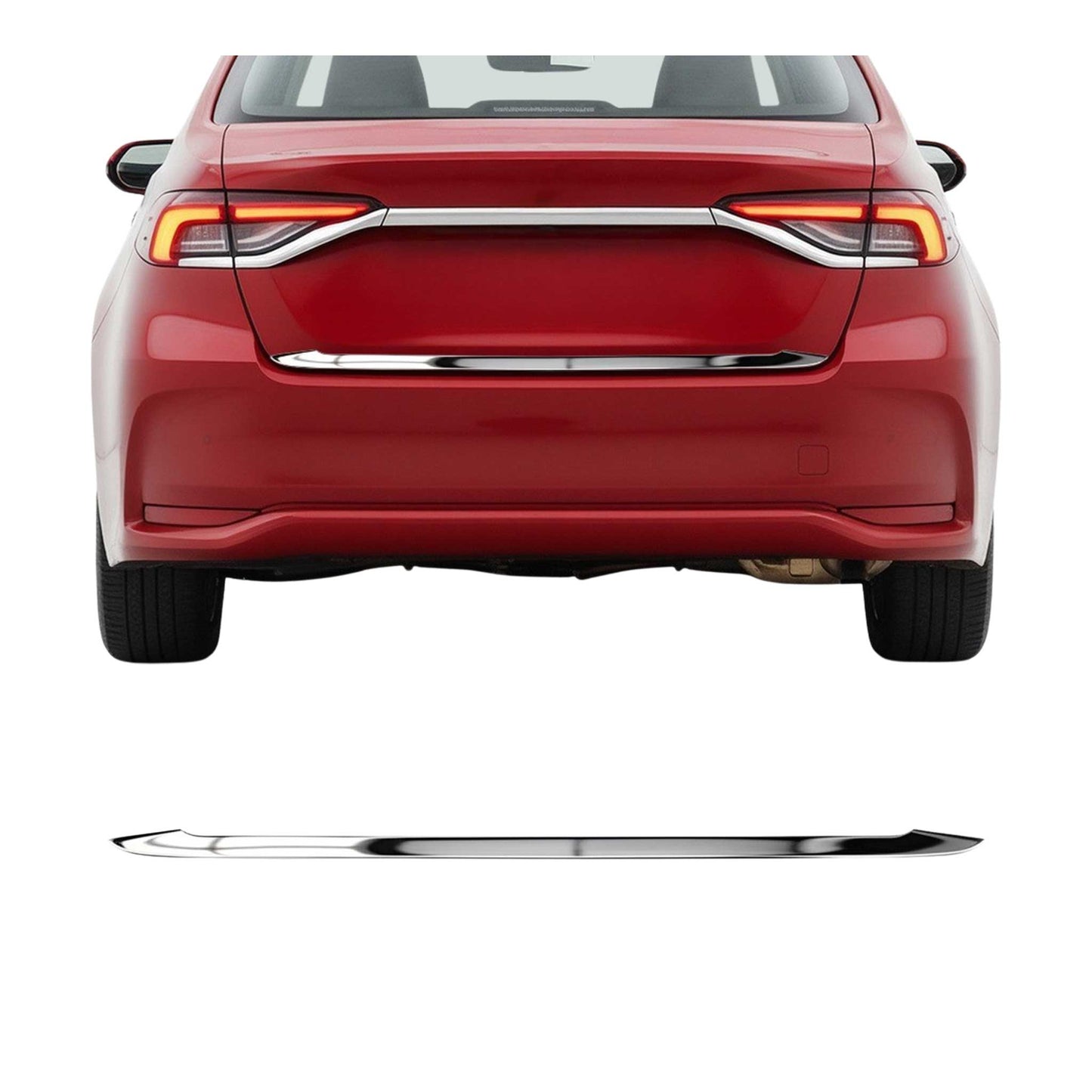 2019-2026 Toyota Corolla Sedan Rear Trunk Molding Trim Stainless Steel