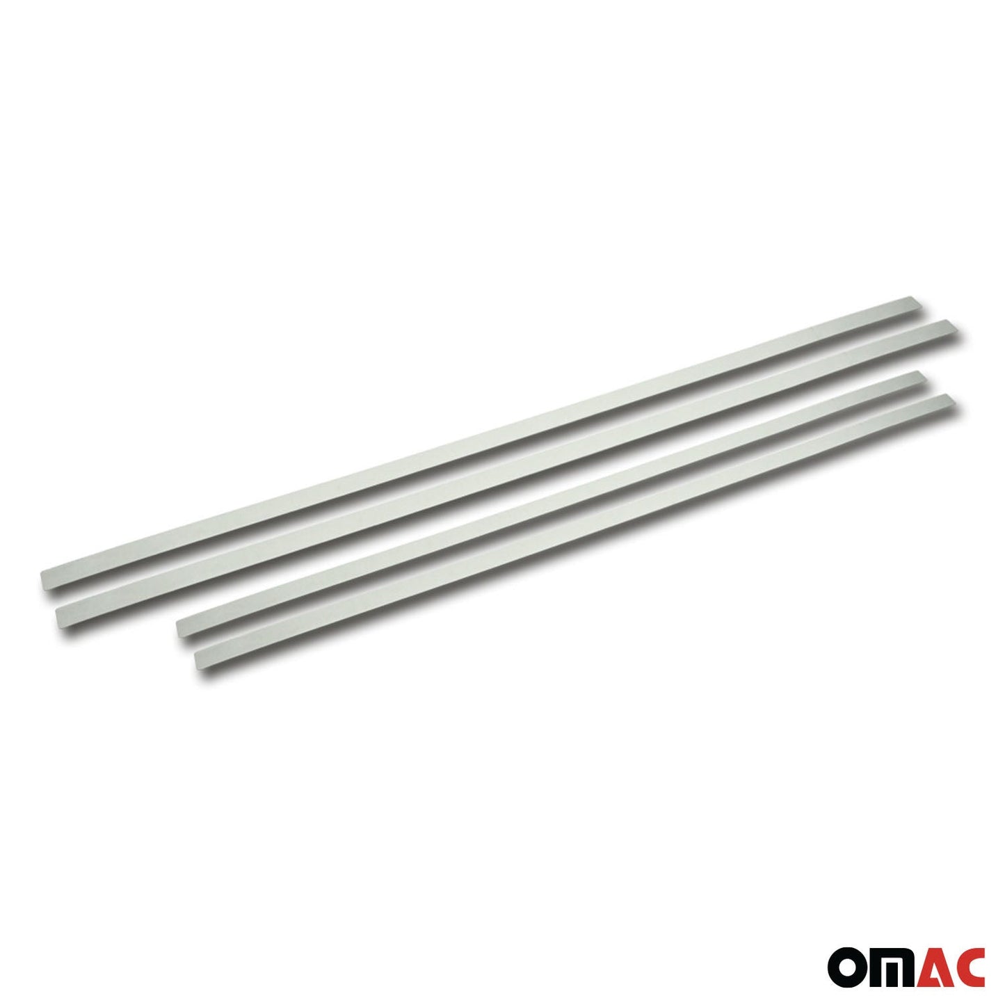 2014-2019 Chevrolet Silverado 2500 Side Door Molding Trim Stainless Steel Silver 4 Pcs
