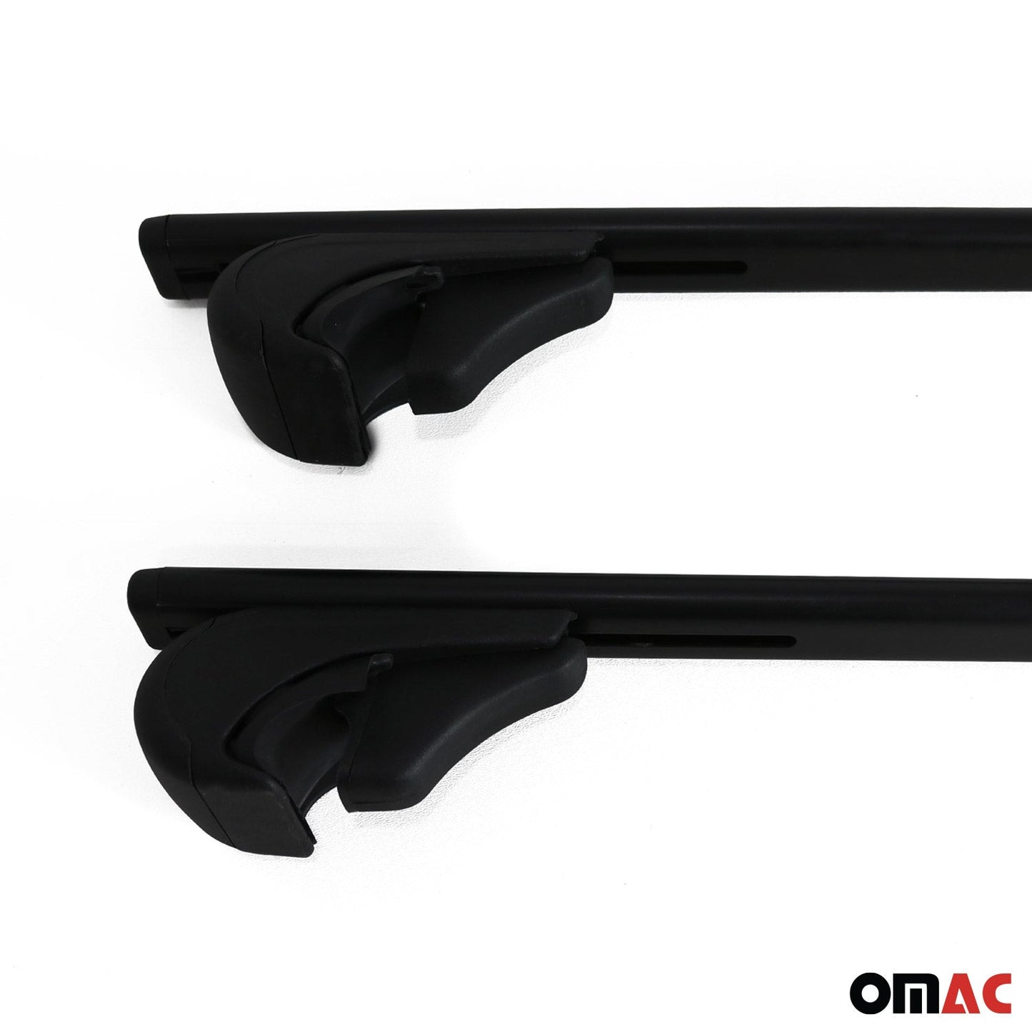Roof Rack Raised Rail Cross Bars Carrier Universal Lockable 47" 2 Pcs Steel Black