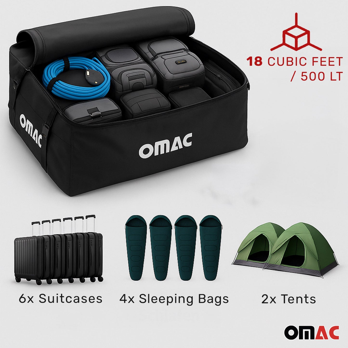 Roof Cargo Bag 17.6 Cubic Feet Black