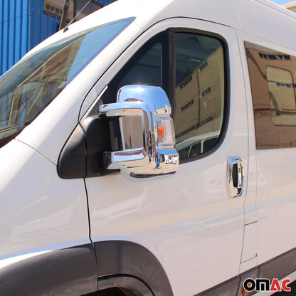 2014-2026 RAM ProMaster Side Mirror Cover Caps Chrome Silver 2 Pcs