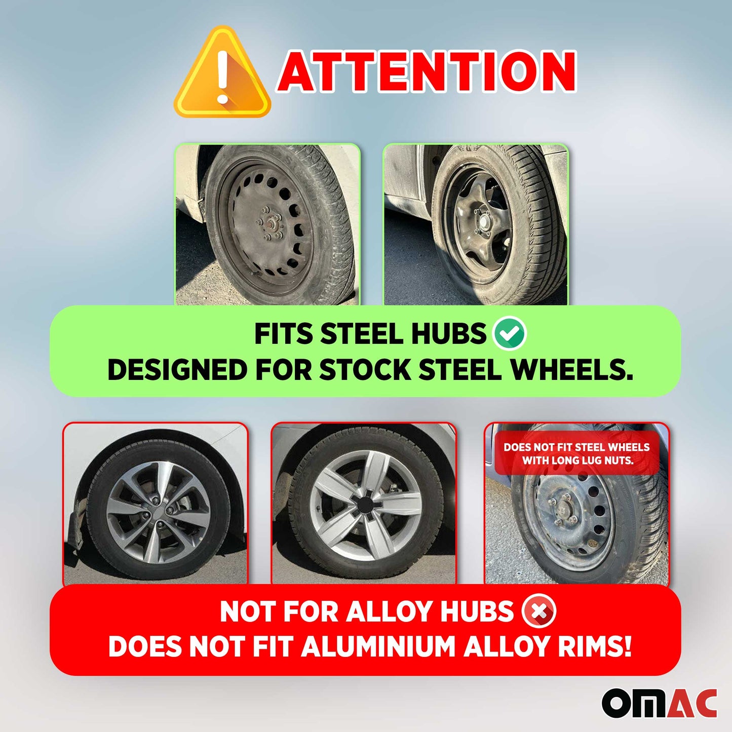 Bicolo Hub Caps Wheel Cover 14" Black Matt & Black Full Set 4 pcs.