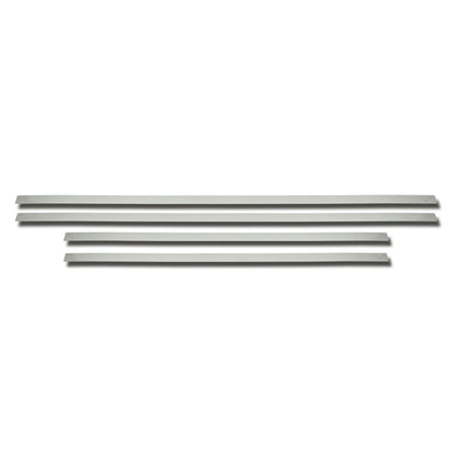 2014-2019 Chevrolet Silverado 2500 Side Door Molding Trim Stainless Steel Silver 4 Pcs