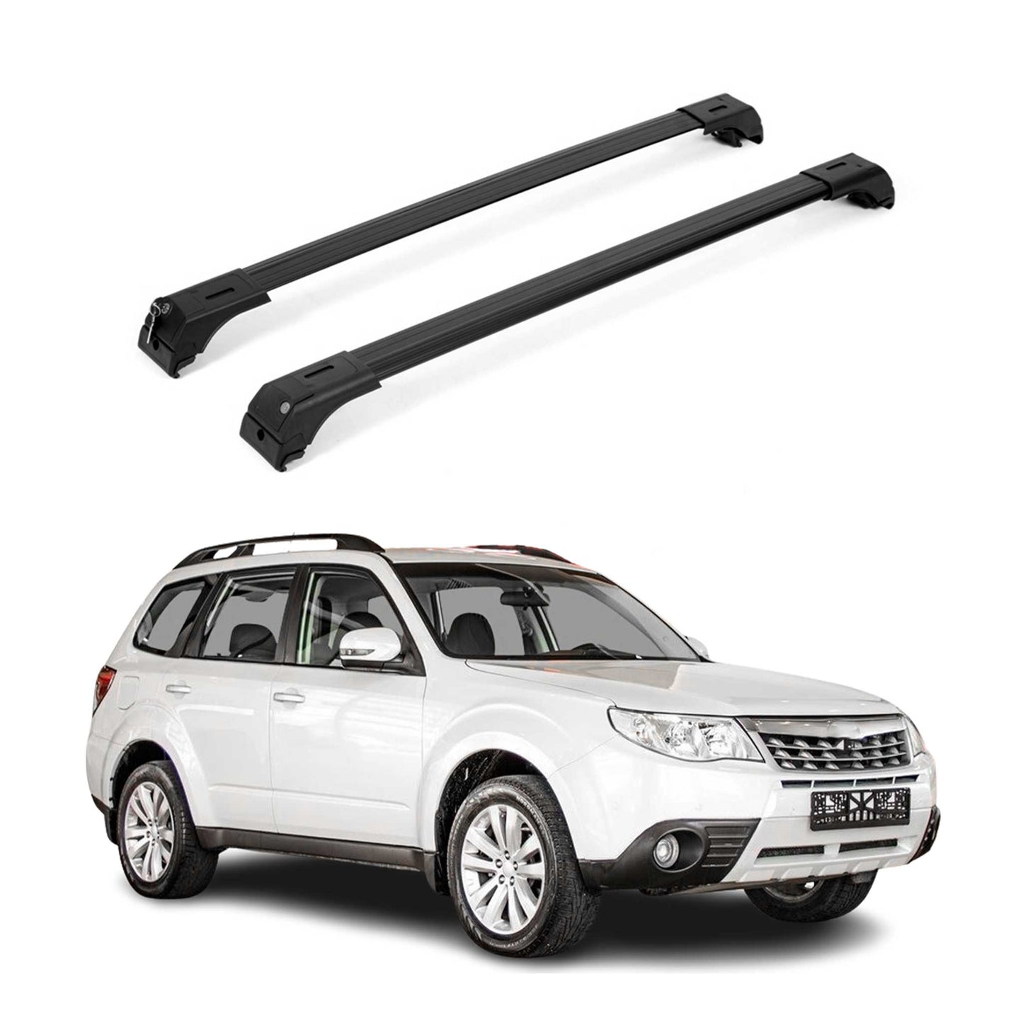 2009-2013 Subaru Forester III Roof Rack Cross Bars Black
