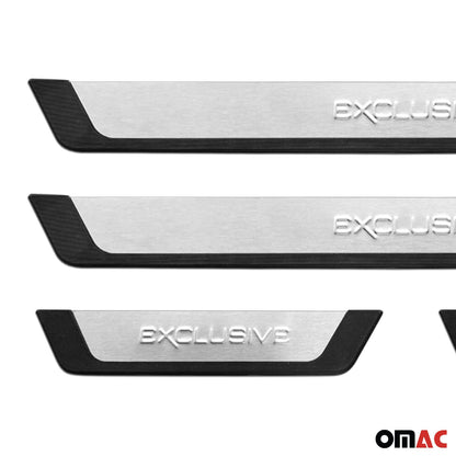 2018-2022 Ford EcoSport Door Sill Scuff Plate Scratch Protector Exclusive Brushed Stainless Steel 4Pcs