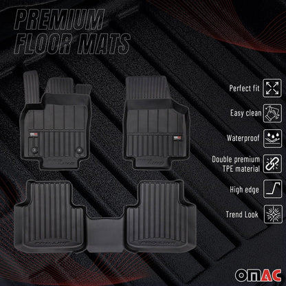 2020-2024 Volkswagen Atlas Cross Sport Premium Floor Mats Liners Full Set All Weather Heavy Duty