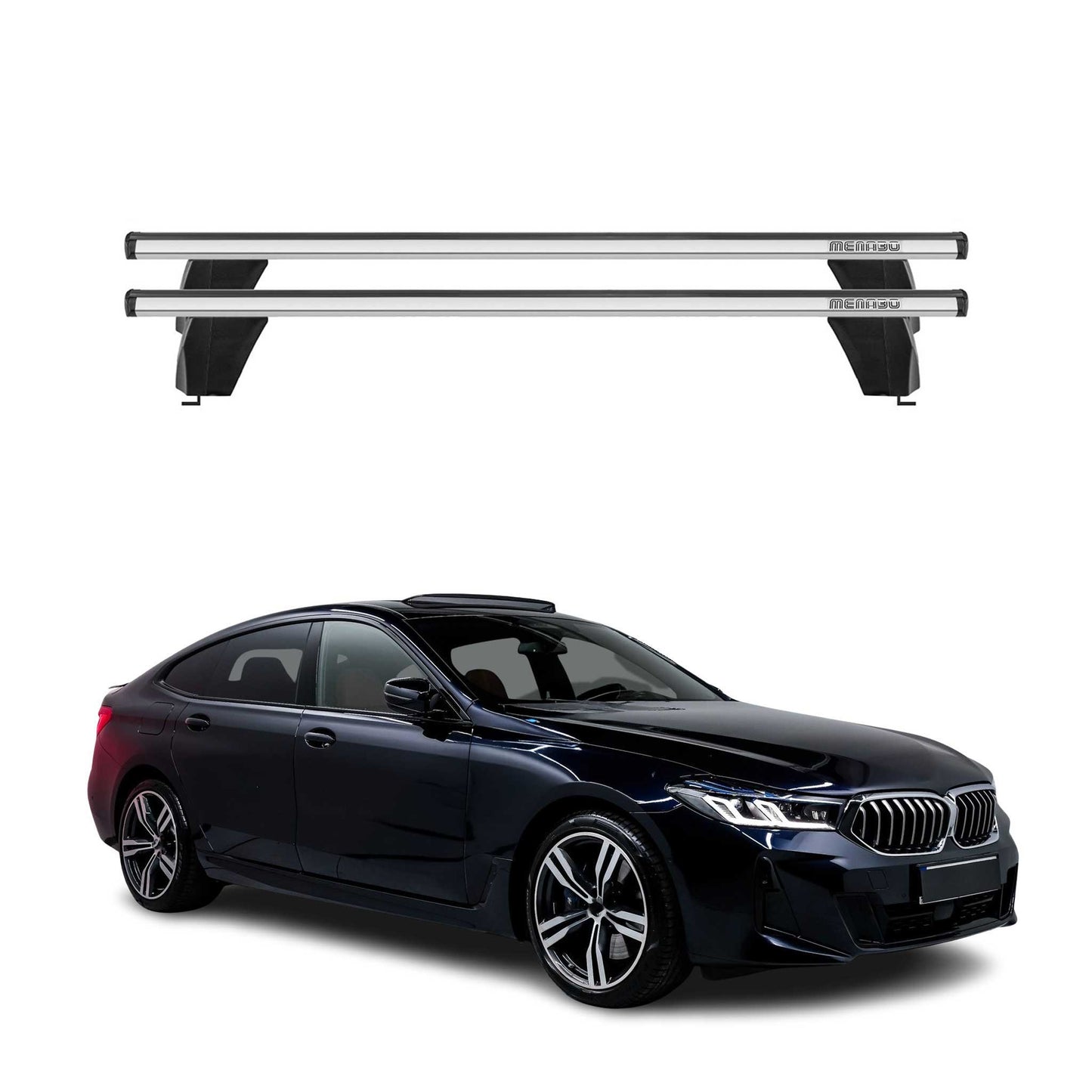 2018-2019 BMW 6 Series G32 Gran Turismo Roof Rack Cross Bars Silver
