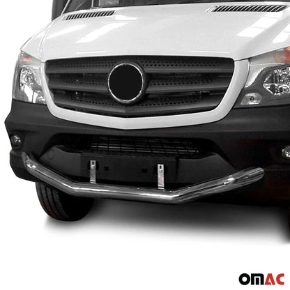 2006-2018 Mercedes Sprinter W906 Bull Bar Push Front Bumper Grille Silver