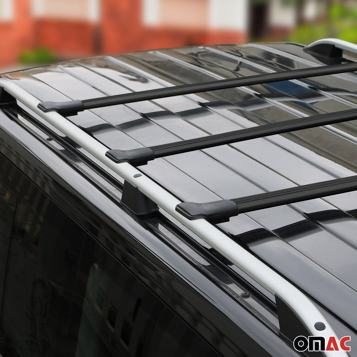 2015-2026 Ford Transit Roof Rack Cross Bars 3Pcs Black