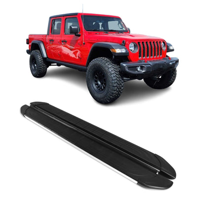 2020-2026 Jeep Gladiator Crew Cab Nerf Bar Side Step Running Boards Alu 2x
