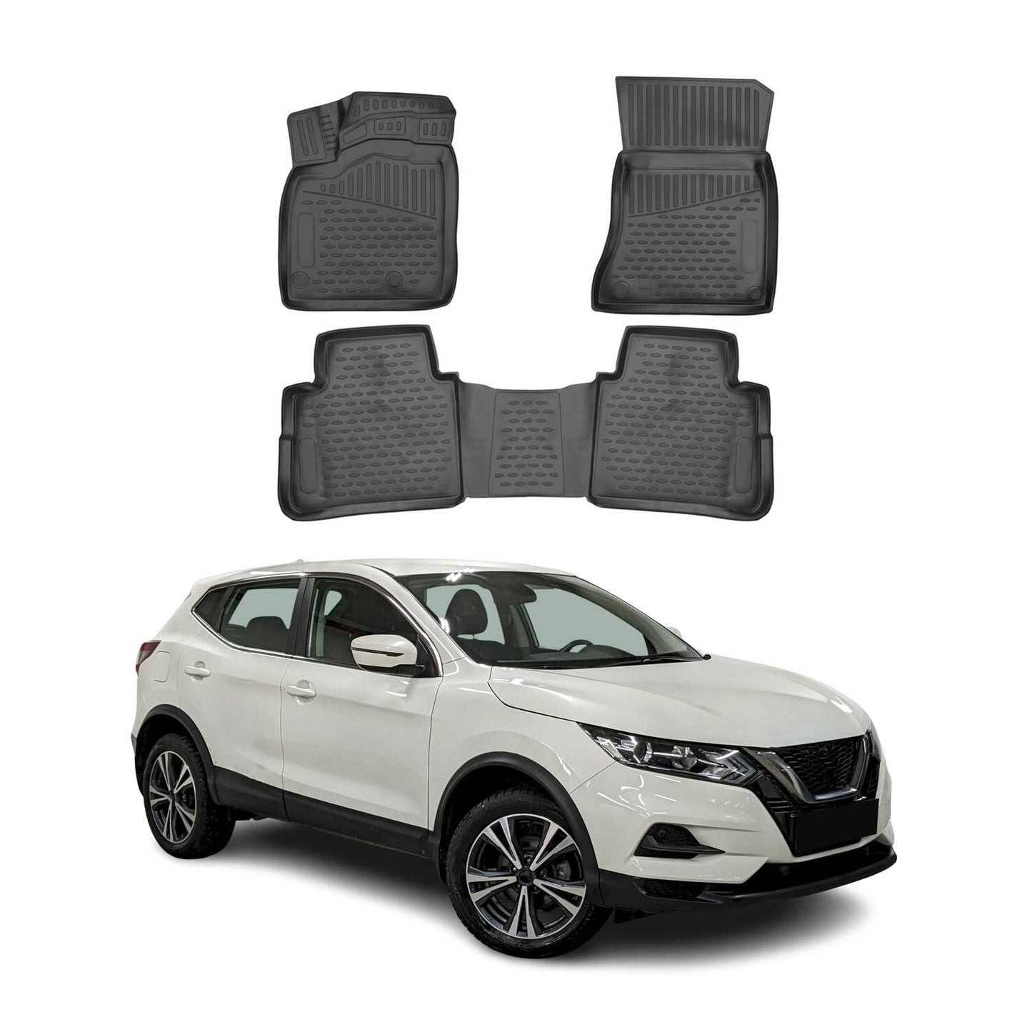 2021-2026 Nissan Rogue Floor Mats Liners Full Set All Weather Black