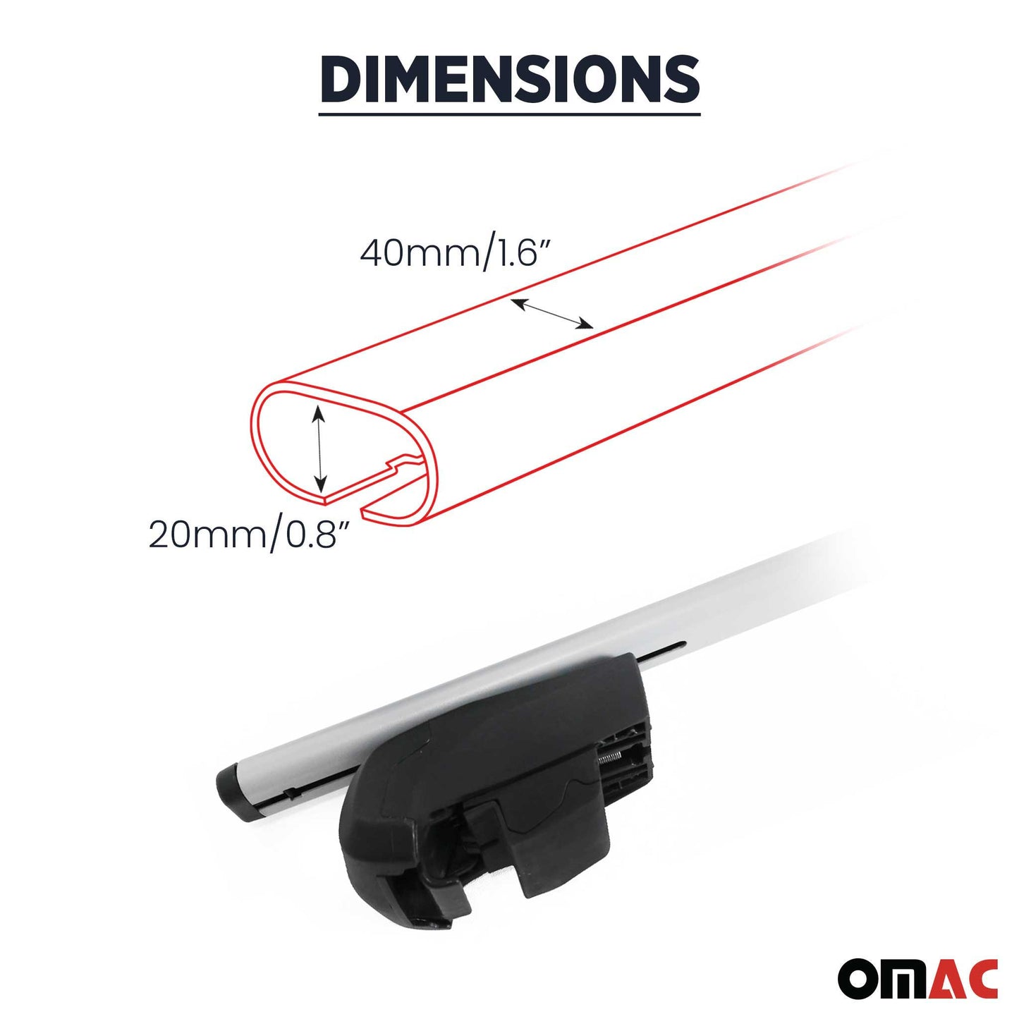 2021-2026 Genesis GV80 Roof Rack Cross Bars Black