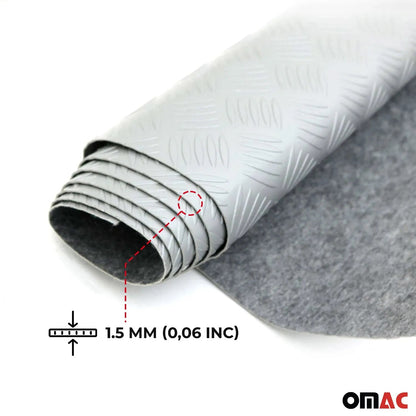 Pickup Truck Bed Liner Trunk Mat Trimmable Flooring Mat Black & Grey Rubber