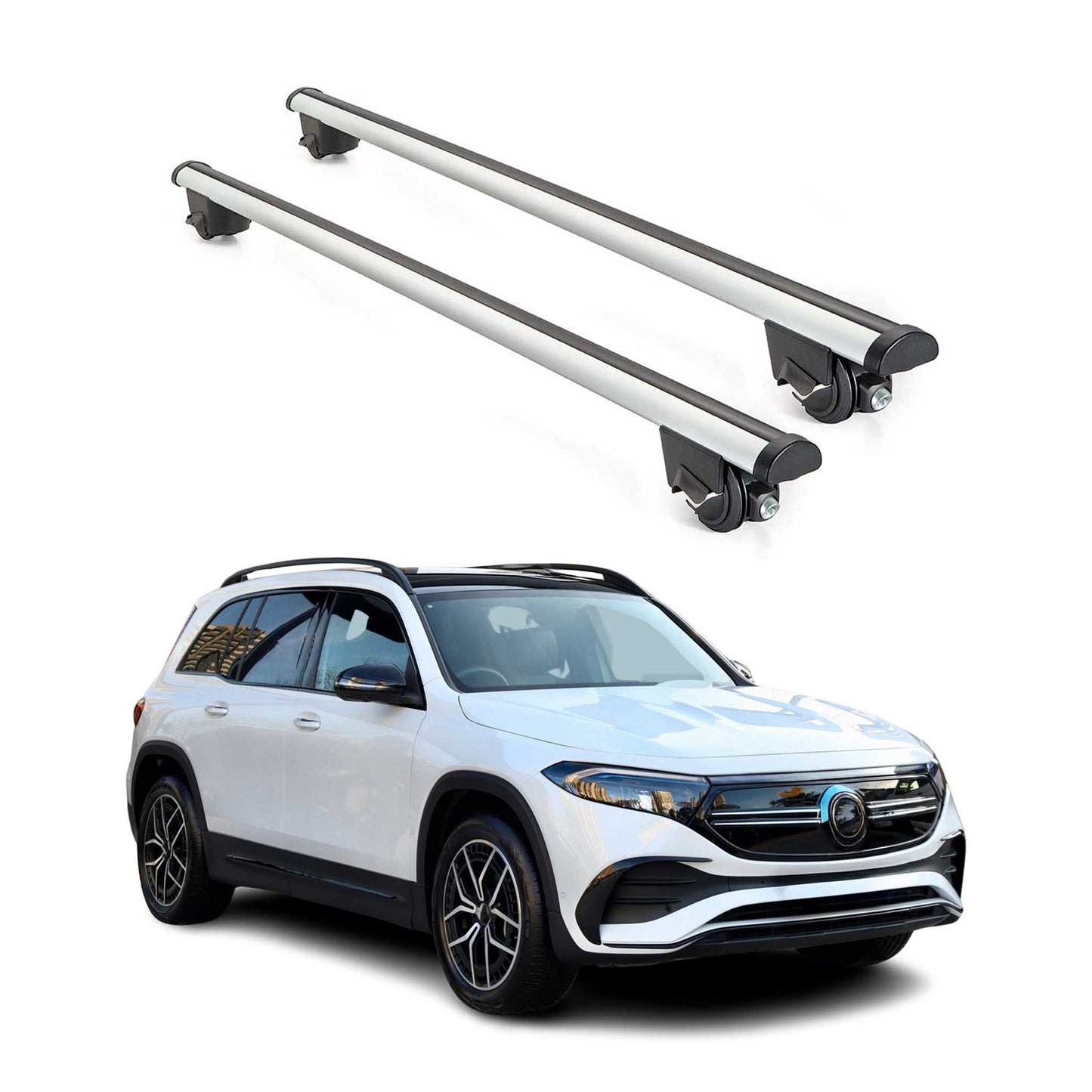 2022-2026 Mercedes EQB Roof Rack Cross Bars Luggage 220 Lbs Gray 2 Pcs