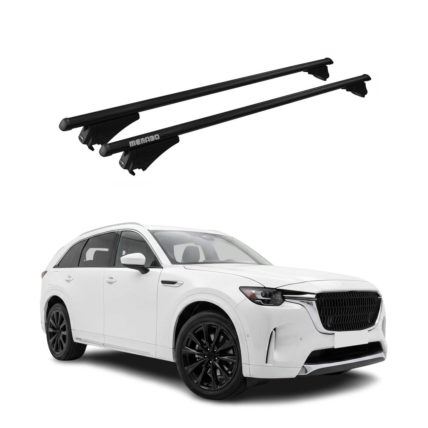 2024-2026 Mazda CX-90 Roof Rack Cross Bars Luggage Carrier Black 2Pcs