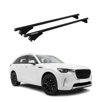 2024-2026 Mazda CX-90 Roof Rack Cross Bars Luggage Carrier Black 2Pcs