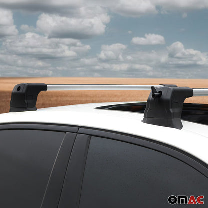 2012-2015 Mercedes C Class C204 Coupe Roof Rack Cross Bars Silver