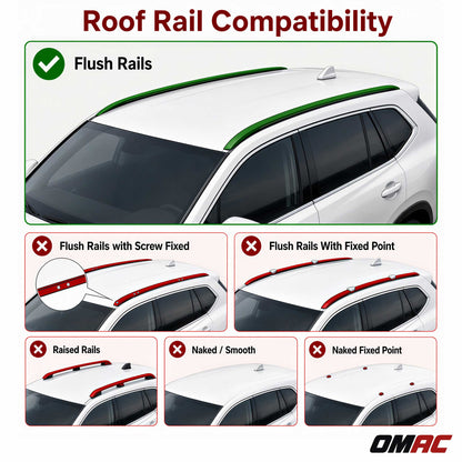 2020-2026 Toyota Highlander Roof Rack Cross Bars Black
