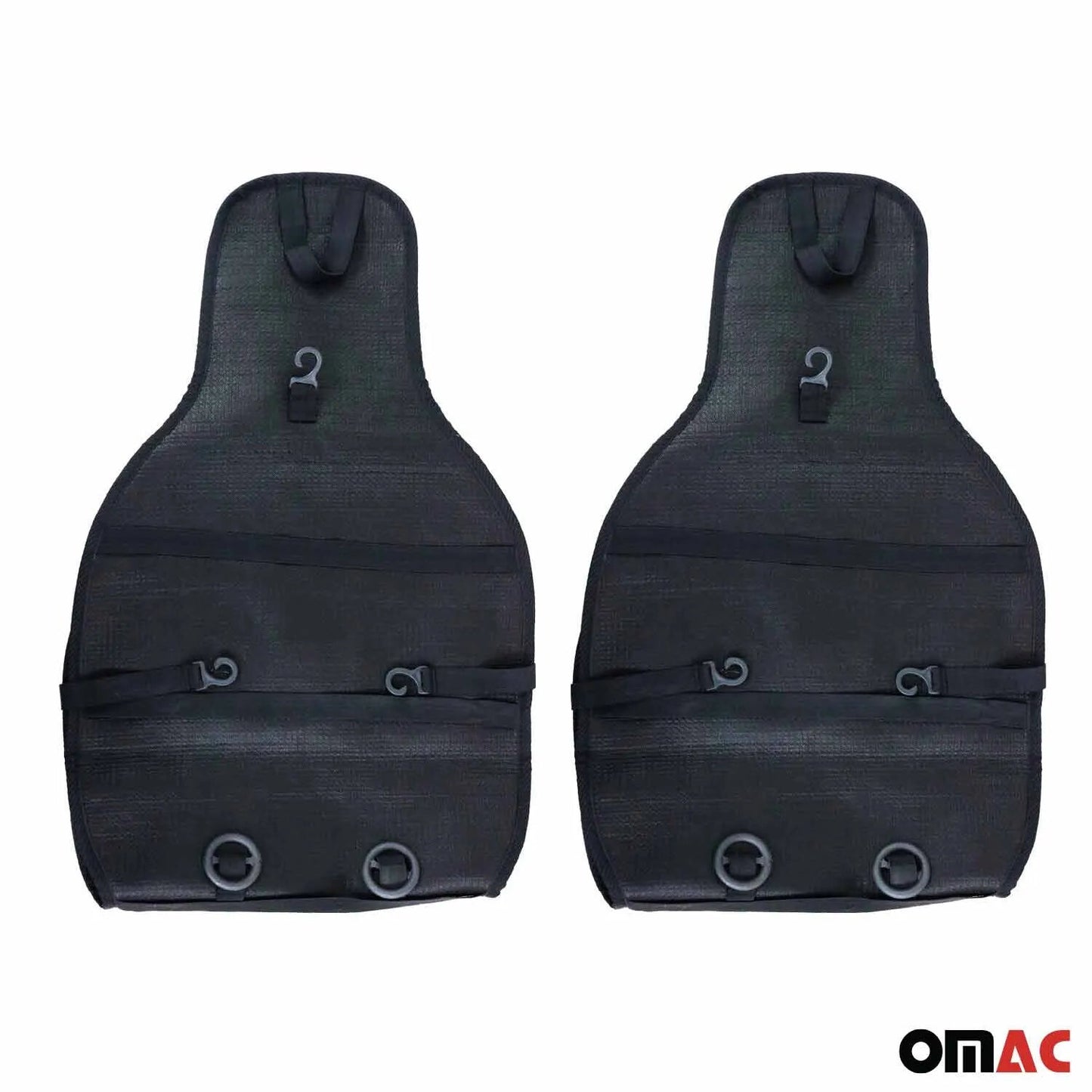 Genesis Antiperspirant Front Seat Cover Pads Black Dark Blue 2 Pcs