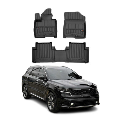 2021-2026 Kia Sorento Hybrid Premium Floor Mats Liners Full Set All Weather Heavy Duty