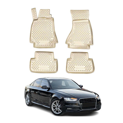 2010-2016 Audi A4 A4 B8 Quattro S4 Floor Mats Liners Full Set All Weather Beige