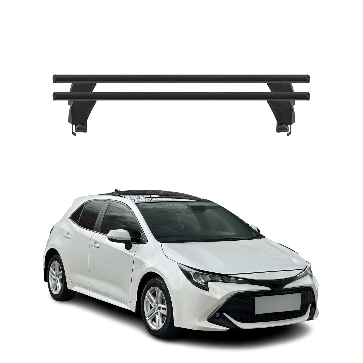 2019-2026 Toyota Corolla Hatchback Roof Rack Cross Bars Black