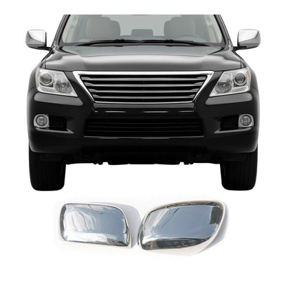 2016-2021 Lexus LX 570 Side Mirror Cover Caps Stainless Steel Silver 2 Pcs