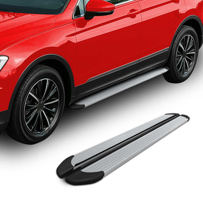 2013-2018 Hyundai Santa Fe Running Boards Side Steps Silver