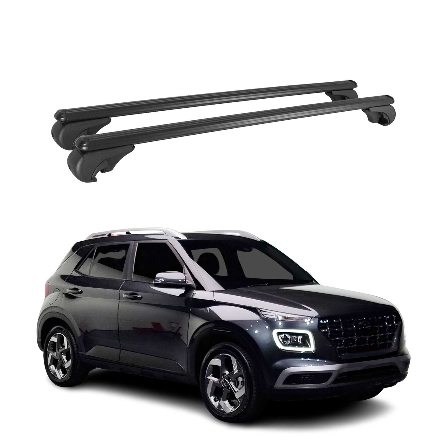 2020-2026 Hyundai Venue Roof Rack Cross Bars Black
