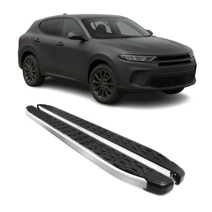 2023-2025 Dodge Hornet Running Boards Side Steps Silver & Black