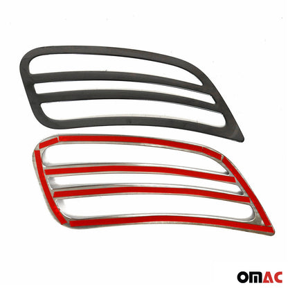 2019-2026 Mercedes Sprinter W907 910 Front Bumper Grill Trim Stainless Steel Dark 2Pcs