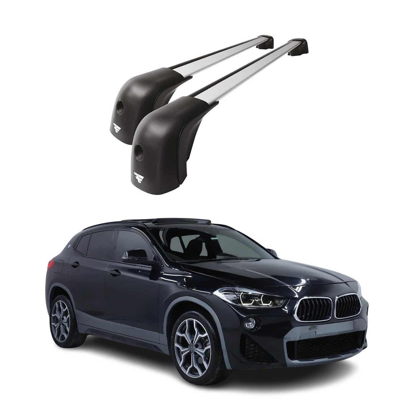 2018-2023 BMW X2 F39 Roof Racks Cross Bars Silver