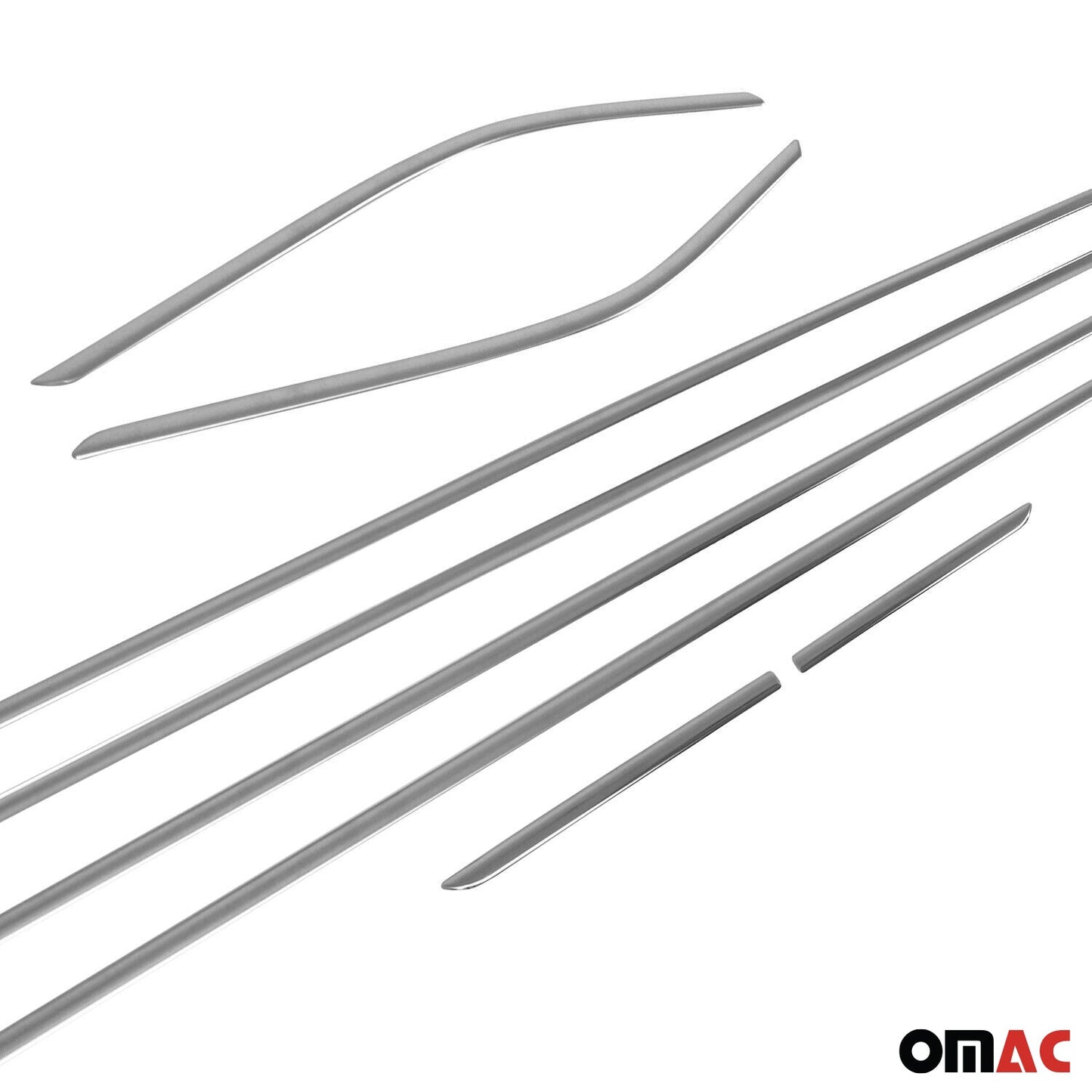 2010-2015 Toyota Prius Window Molding Trim Streamer Silver 8Pcs Stainless Steel