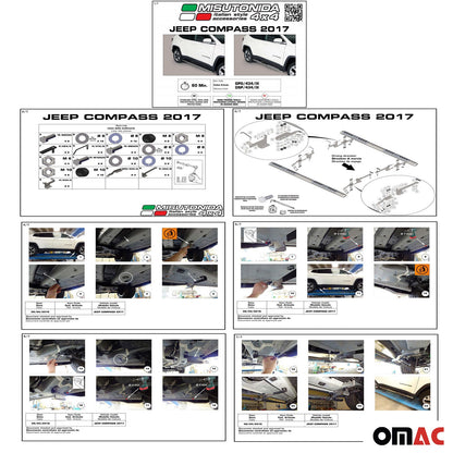 2017-2026 Jeep Compass Running Boards Side Steps Black Local Pickup