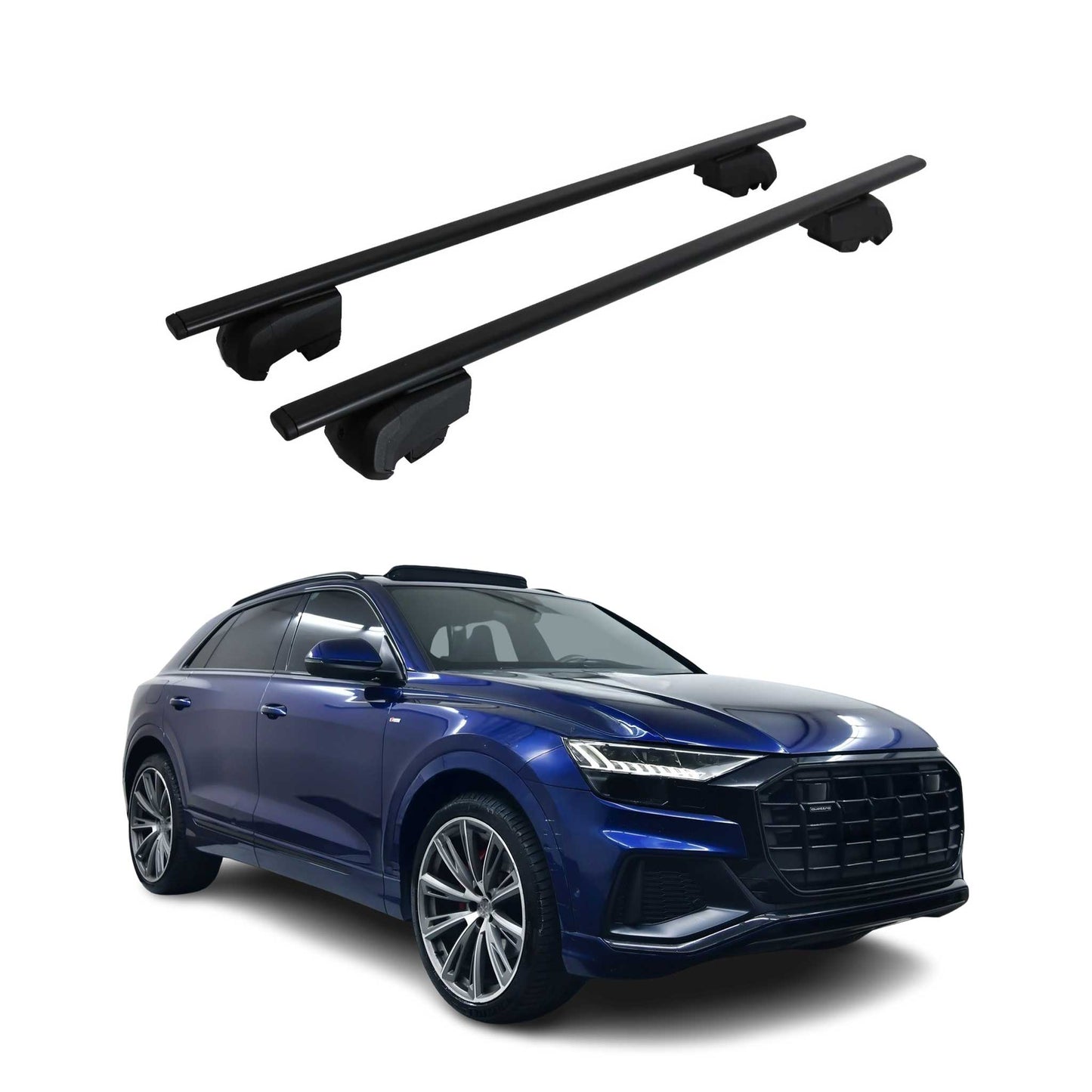 2019-2026 Audi Q8 Roof Rack Cross Bars Black