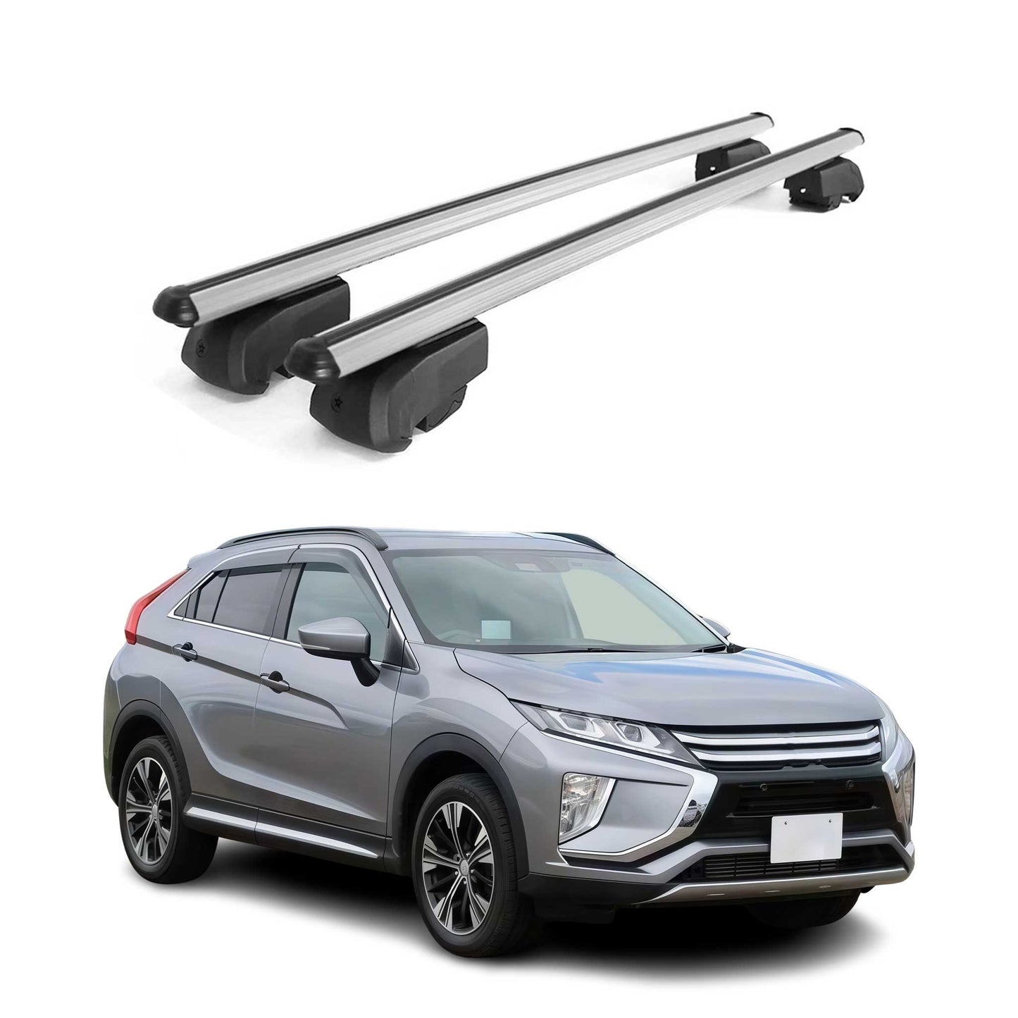2018-2024 Mitsubishi Eclipse Cross Roof Rack Cross Bars Silver