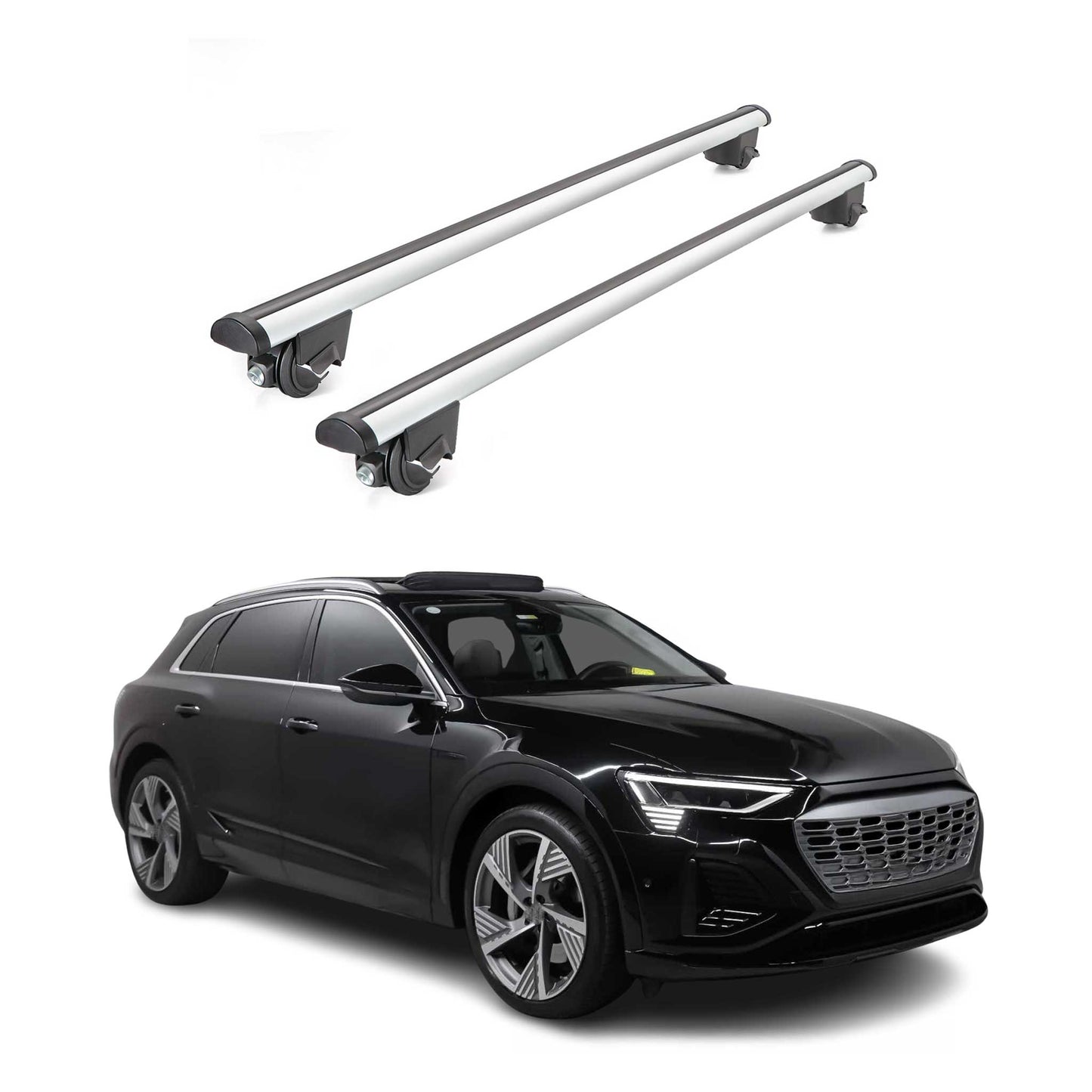 2019-2025 Audi Q8 / e-tron / Sportback Roof Rack Cross Bars Luggage 220 Lbs Gray 2 Pcs