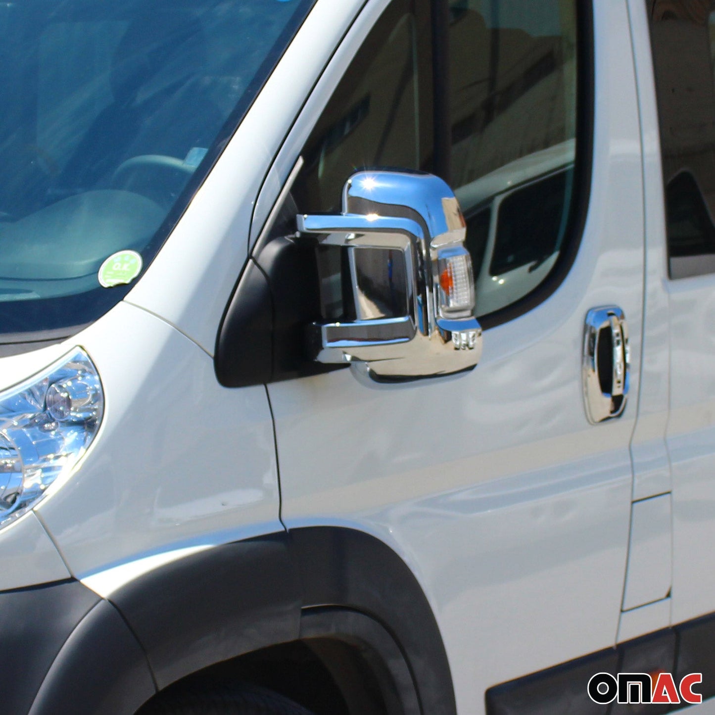2014-2022 RAM ProMaster Mirror Cover Caps & Door Sill Covers Chrome Set 13x
