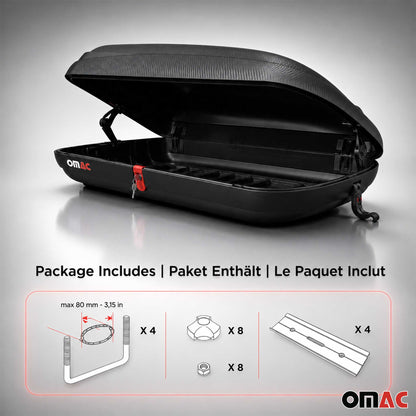 Roof Cargo Box 11.3 Cubic Feet Carbon Fiber Textured
