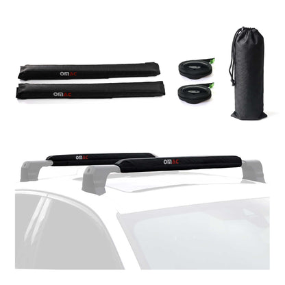 Saturn 28" Roof Rack Pads Surfboard Windsurf Crossbar Pads Black 2 Pcs