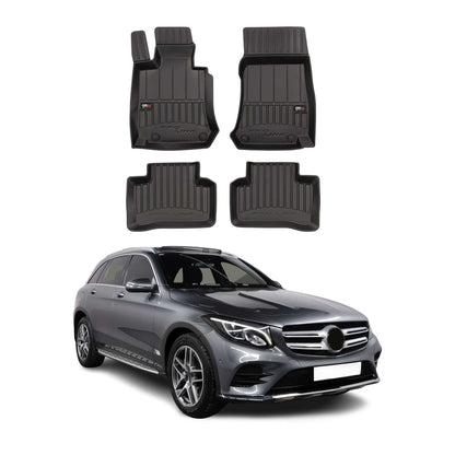 2016-2022 Mercedes GLC Class X253 C253 Premium Floor Mats Liners Full Set All Weather Heavy Duty Black