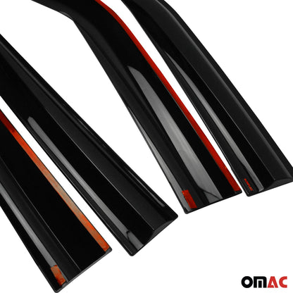 2012-2015 Honda Civic Sedan Bug Shield Hood Deflector & Window Visor Vent Kit 5Pcs Smoke