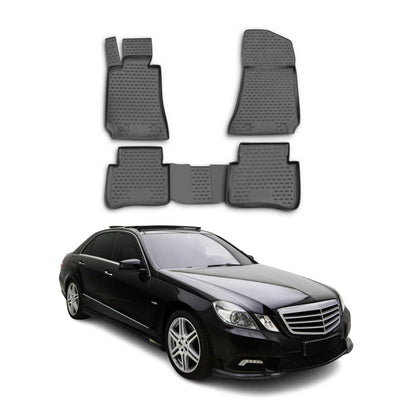 2010-2016 Mercedes E Class W212 Sedan Floor Mats Liners Full Set All Weather Black