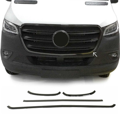 2019-2026 Mercedes Sprinter W907 910 Front Bumper Grill Trim Stainless Steel Dark 4x