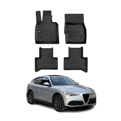2018-2026 Alfa Romeo Stelvio Premium Floor Mats Liners Full Set All Weather Heavy Duty