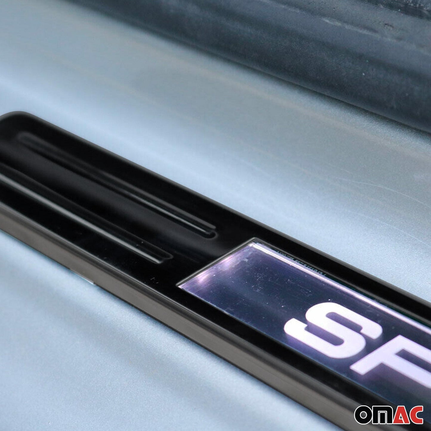 Mazda Door Sill Scuff Plate Illuminated Sport Stainless Steel Dark 4 Pcs