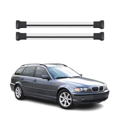 2000-2006 BMW 3 Series E46 Touring Roof Rack Cross Bars Silver