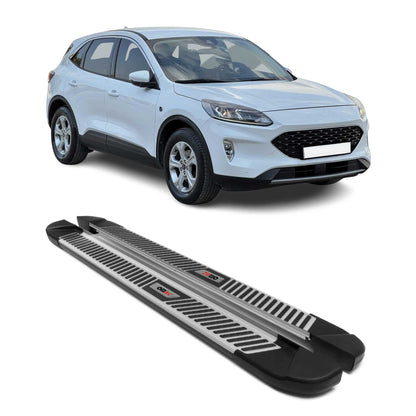 2020-2026 Ford Escape Running Boards Side Steps Silver & Black