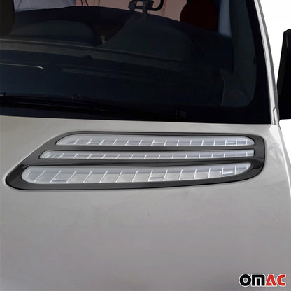 2019-2026 Mercedes Sprinter W907 910 Front Bumper Grill Trim Stainless Steel Dark 2Pcs