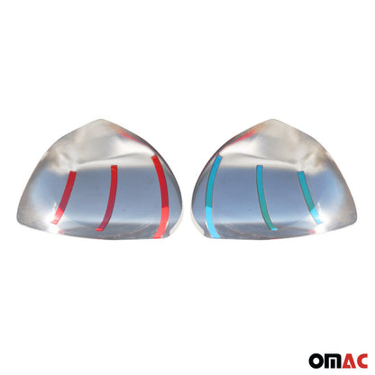 2003-2009 Toyota 4Runner Side Mirror Cover Caps Stainless Steel Silver 2 Pcs
